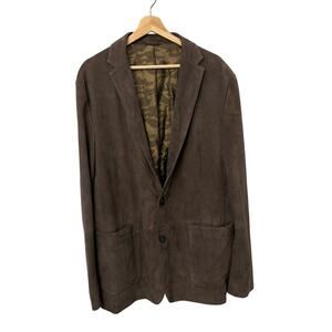 Allen Edmonds Goat Suede Blazer Mens 2XL Brown Leather